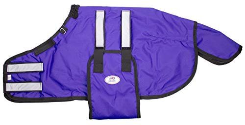 Derby Originals Mini Horse & Foal Winter Turnout Blanket – Reflective, No-Hardware Design, 600D Waterproof Outer, 150g Insulation, 170T Lining, Adjustable Fit, 1-Year Warranty - color: Purple