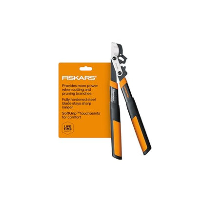 Fiskars 18” PowerGear2 Garden Bypass Loppers, 1.5" Capacity Tree Trimmer | Compact Branch Cutter, Multiplies Power for Easier Pruning, Heavy-Duty & Sharp Steel Blade with Low-Friction Coating - style: 18 in