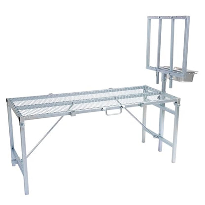 HECASA Sheep Milking Stand Livestock Feeder Rack Adjustable Headpiece - color: Silvery