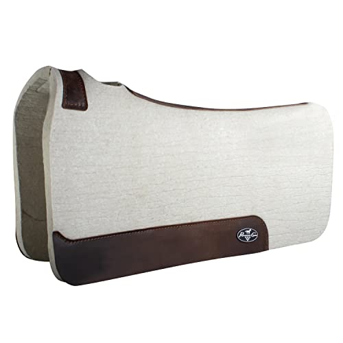 Professional's Choice 100% Steam-Pressed Wool Felt Western Saddle Pad - color: Tan, size: 28" x 30" x 1"