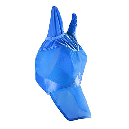 Harrison Howard Horse Fly Mask Long Nose with Ears Signature Blue Arabian Medium - color: Signature Blue, size: Medium (Arabian)