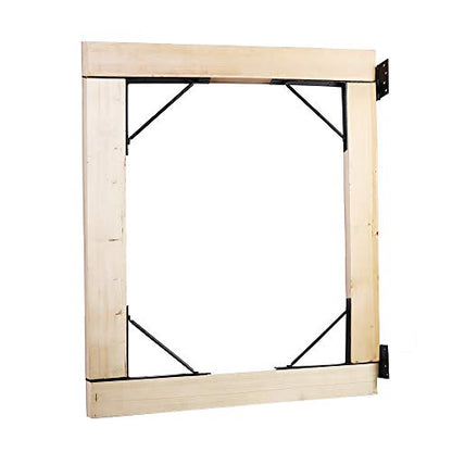 Mofeez Gate Corner Brace Bracket No Sag Kit for Shed Doors Driveway Gates Corral Gates Wood Windows (with Gate Latch) - style: Anti Sag Gate Kit and Gate Latch
