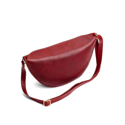 Portland Leather Goods Koala Sling Bag - Adjustable Full-Grain Leather - color: Chili Red, size: Small