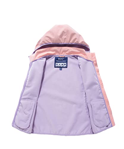 M2C Girls Hooded Fleece Lined Waterproof Windproof Jacket - color: Pink, size: 3T