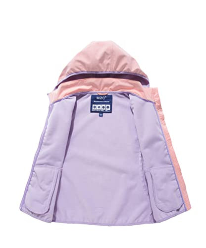 M2C Girls Hooded Fleece Lined Waterproof Windproof Jacket - color: Pink, size: 3T
