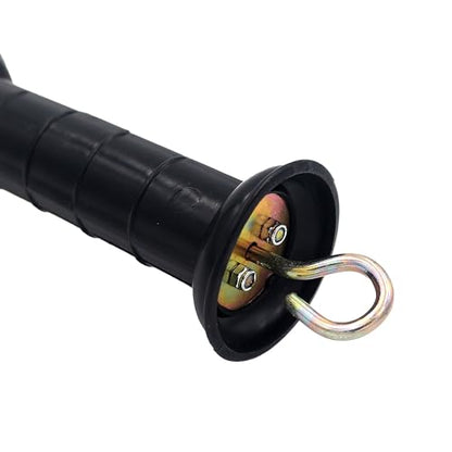 4 Pcs Plastic Electric Fence Gate Handle Insulators Spring Black Connector