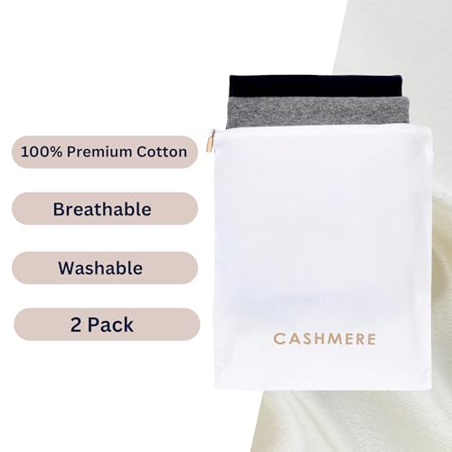 Delicates, Cashmere Wool Sweater Storage Bag Pouch Set with integrated Cedar Wood (Wool) - style: Wool