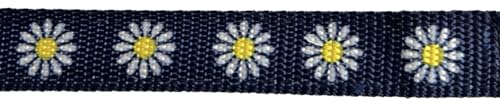 Nylon Foal Halter with Detachable 13" Catch - color: Navy with Daisies
