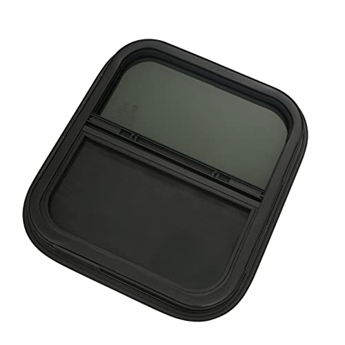 Vertical Sliding Black RV Window for Teardrop, Cargo, Horse Trailer, Marine Camper Window Replacement,14" Wide x 16" Tall - size: 14"x16"