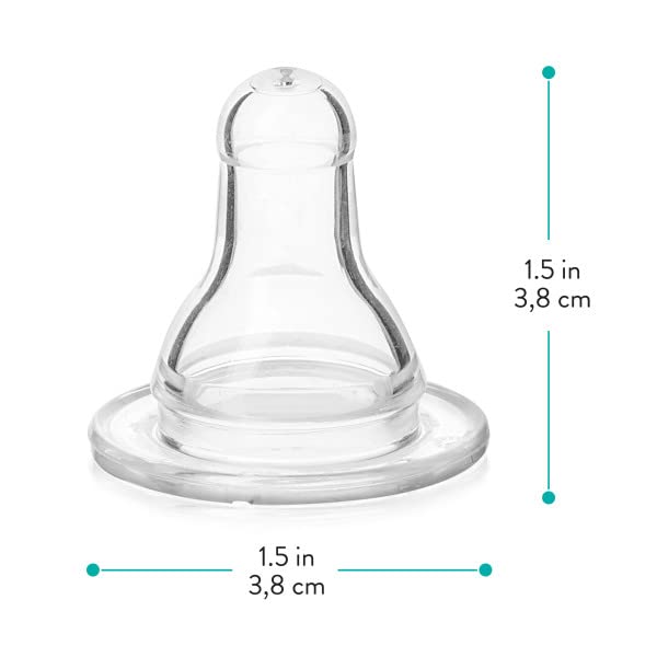Evenflo Feeding Classic BPA-Free Silicone Medium Flow Nipples - 3 Months+,Clear,(Pack of 12) - size: 6 Count (Pack of 12), style: Medium Flow