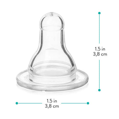 Evenflo Feeding Classic BPA-Free Silicone Medium Flow Nipples - 3 Months+,Clear,(Pack of 12) - size: 6 Count (Pack of 12), style: Medium Flow