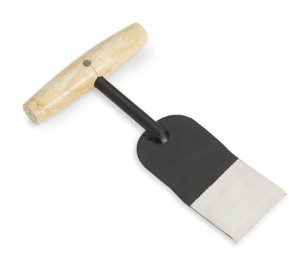Veterinary Soft Hoof Chisel Steel Black Color Coated 55 x 100 mm Blade with Wooden T-Handle which is designed to be easy to use for all Veterinarians.