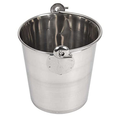 Lindy's 2-Quart Stainless Steel Bucket, Durable Seamless Bucket for Many Home Tasks, Carry Water or Milk, Fill with Food, Use as a Flower Pot, Cleaning Bucket, Table Centerpiece and Much More - size: 2 quarts