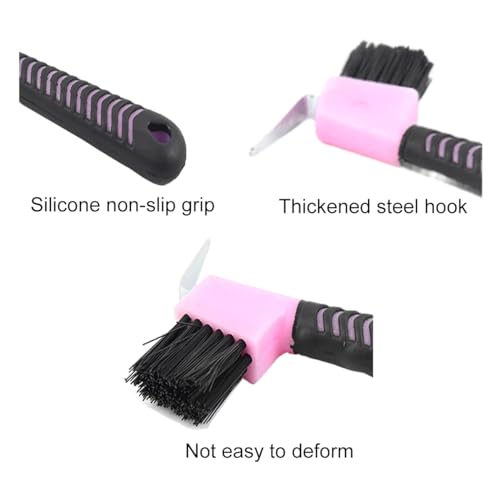 Hoof Pick with Brush Donkey Picks Soft Grip Hoofpick, 2 Pieces