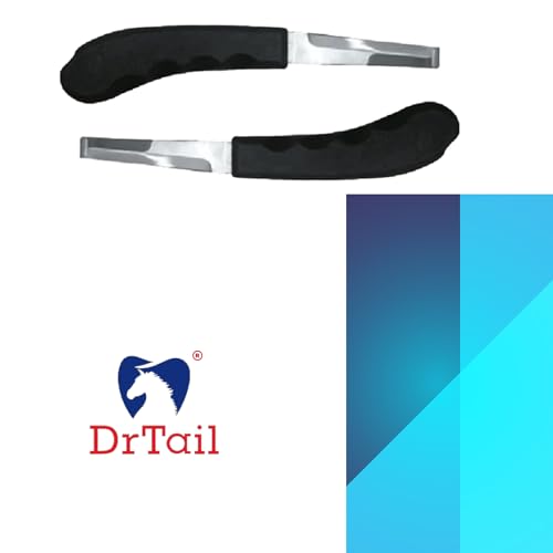 Regular Hoof Knife for Horses – Farrier Tool with Plastic Grip – Hoof Trimming Knife for Equine Care & Veterinary Use (Semi-Wide Blade) - style: Semi-Wide Blade - RH