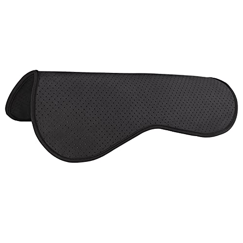 Harrison Howard Perforated Horse Saddle Pad Liner, Breathable Neoprene Anti-Slip Horse Under Pad for Riding-Black