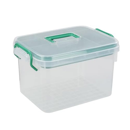 Bringer 15 QT Clear Plastic Family First Aid Box, Medicine Storage Box