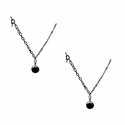 Renovators Supply Manufacturing Black Cast Iron Cannonball Weight Automatic Gate Closer with 5 Ft. Long Galvanized Chain Pack of 2 - color: Black Cannonball, size: Pack of 2