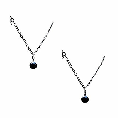 Renovators Supply Manufacturing Black Cast Iron Cannonball Weight Automatic Gate Closer with 5 Ft. Long Galvanized Chain Pack of 2 - color: Black Cannonball, size: Pack of 2