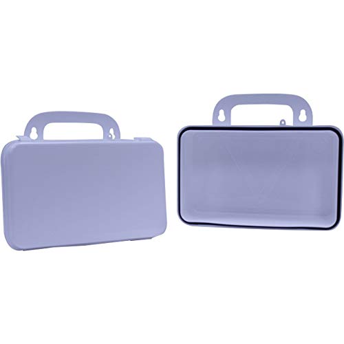 Kemp USA 10 Capacity Unit Plastic First Aid Kit Box with Weather-Resistant Gasket Empty Mountable Medical Storage Case Durable Living Hinge & Secure Clasps (Small) - size: Small