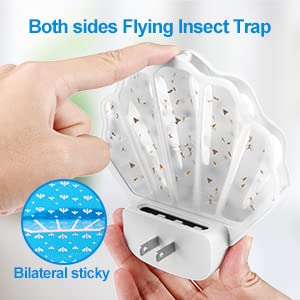 Flying Insect Trap Refill Kit Plug-in Sticky Card Plug Refills | Replacement Glue Cards for HU002 Insect Trap (5 Pack-Refill, Transparent) - size: 5 Pcs-Refill