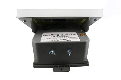 Solar 12 Volt Battery Fence Charger | Powerful 6 Mile 12,000 Volt Low Impedance Electric Fence Charger | Solar Panel for DC Power, Battery included | 5 Year Warranty | Made in the USA