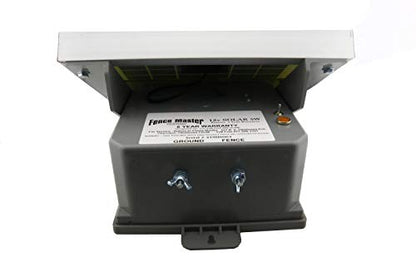 Solar 12 Volt Battery Fence Charger | Powerful 6 Mile 12,000 Volt Low Impedance Electric Fence Charger | Solar Panel for DC Power, Battery included | 5 Year Warranty | Made in the USA