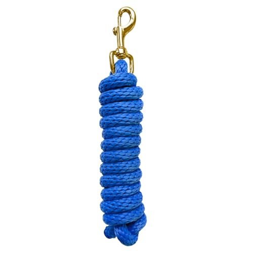 5/8" x 8' Nylon Horse Lead Rope (Royal Blue) - color: Royal Blue