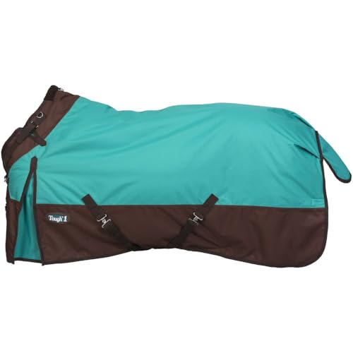 TOUGH1 1200D Turnout Blanket with SNUGGIT, 300-G, Turquoise, 69-in - color: Turquoise, size: 69In