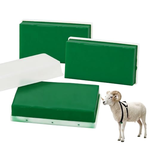 Replacement Marking Crayon Blocks for Ram Breeding Harness (Green) | 3 Pack |For Sheep&Goat Breeding | All-Weather, High-Visibility, Long-Lasting , Screw-In Secure Fit - color: Green