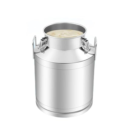 1MM Thickened Stainless Steel Milk Can Large Liquid Container Storage,Stainless Steel Milk Bucket with Sealing Lid and Carry Handle,for Wine, Oil Storage Transport (50L/13.2Gal) - size: 50L/13.2Gal