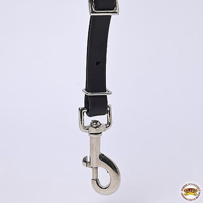 HILASON Western Horse Biothane Leather Breast Collar Tack - color: Black.