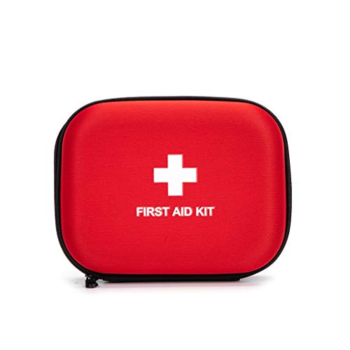 EVA Hard Red Medical Bag - Round, Emergency Responder, Camping, Outdoors (6.8x5.3x2.2 Inches) - size: 6.8x5.32.2 Inch (Pack of 1)