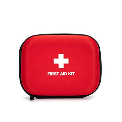 EVA Hard Red Medical Bag - Round, Emergency Responder, Camping, Outdoors (6.8x5.3x2.2 Inches) - size: 6.8x5.32.2 Inch (Pack of 1)