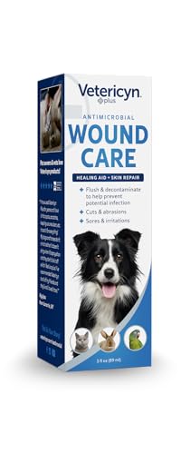Vetericyn Plus Dog Wound Care Spray | Healing Aid and Skin Repair, Clean Wounds, Relieve Dog Skin Allergies, Safe for All Animals. 3 ounces - size: 3 oz