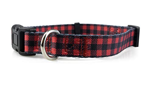 Limeloot Buffalo Plaid Dog Collar, Small - color: Buffalo Plaid, size: Small