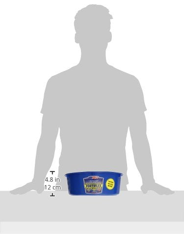 Fortiflex Mini Feed Pan for Dogs and Horses, 5-Quart, Blue