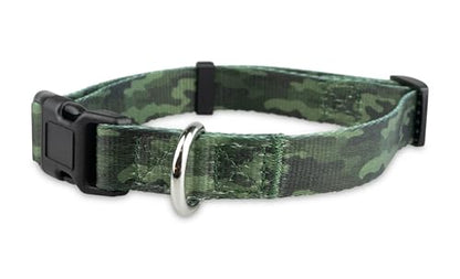 Limeloot Camo Dog Collar, Adjustable Camouflage Pattern Dog Collar for Male and Female Dogs, Small - color: Camo, size: Small
