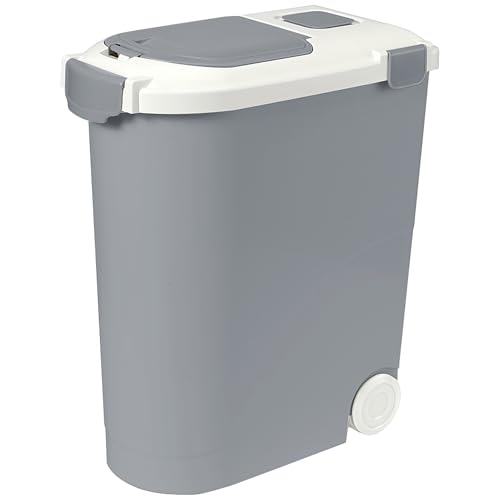 Airtight Pet Food Storage Container, Holds 30lbs - color: Grey, size: 30 lbs