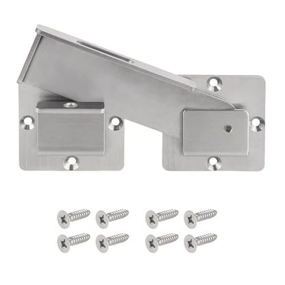 Flip Gate Latch with Padlock Hole,gate Latch for Fence, Heavy Duty Double gate Latch for Wooden Fence,Swing and Sliding Open Gate,Barn Door, Shed, Vinyl Fence, Yard - color: Silver (1 Pcs)