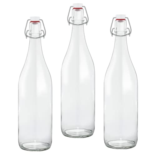 Le Parfait Swing Top Bottle 1L (32oz), Airtight Lid, Pack of 3 - color: 32oz (Set/3)