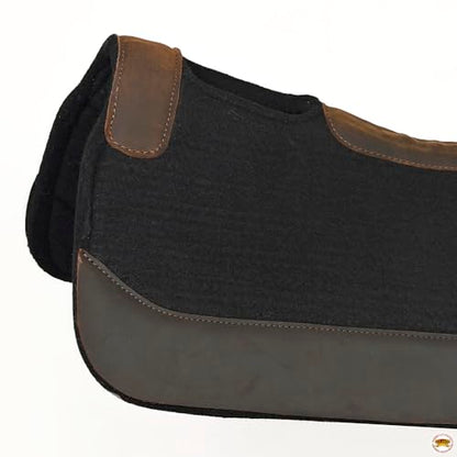HILASON Western Wool Felt Horse Saddle Pad 30X30 in - color: Black