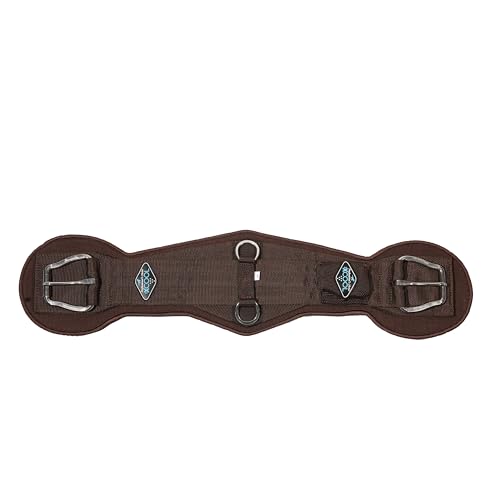 Professional's Choice 2XCOOL Cinch | Cooling Minerals Infused in Liner | V-Shaped Design for Pressure Distribution | Extra Padding to Prevent Pinching | Honeycomb Silicone Soft Grip - color: Chocolate, size: 28"