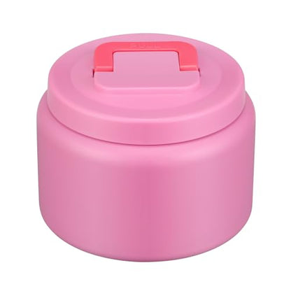 PIQUEBAR 8oz Kids Thermo for Hot Food,Small Lunch Thermo Food Container Stainless Steel,Easy Open Wide Mouth Thermo for Hot Cold Food for Preschool Travel - color: Pure Pink