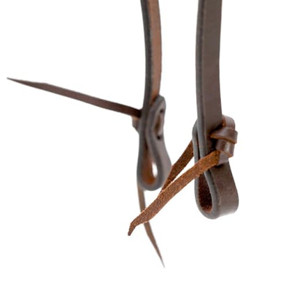 Jeffers LuxeLeather Heavy Oiled Leather Western Horse Headstall, Adjustable Harness Leather Bridle Tack for Riding, Training, Ranch, and Equestrian Use