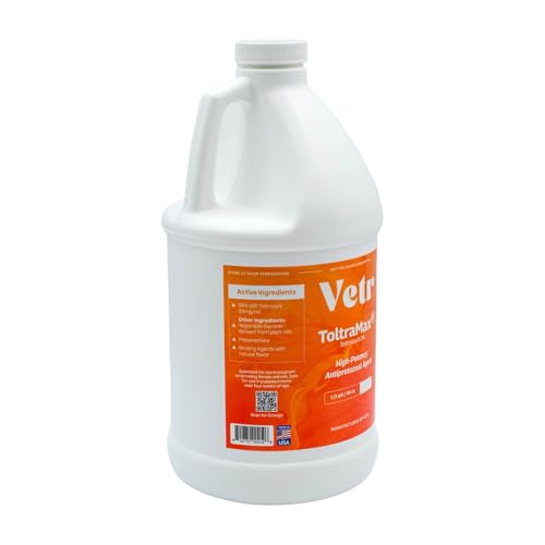 Toltrazuril 5.0% for Horses, Dogs, Cats, 1/2 Gallon, for Non-Food Chain Animals - size: 5.0% Strength | 1/2 Gallon