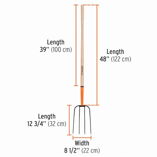 Truper 4-Tine Forged Steel Pitchfork 8 1/2" (Model 11003 / BPJ-4)