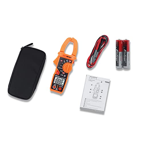 Clamp Meter Auto-Ranging Multimeter AC Current 600 A, AC/DC Voltage | Digital Amp Voltage Tester 2000 Counts AC Current, AC/DC Voltage, Resistance, NCV, LPF, Diodes, Continuity and Backlight