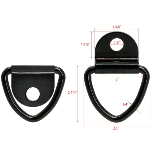 12 PCS V Ring Tie Down Anchors 2" Diameter Steel - size: 12PCS