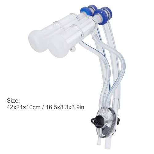 GLOGLOW Goat Milking Cluster, Sheep Milking Kit with Milker Claw Assembly for Mobile Milking Machine Teat Cup Milk Collector for Farm Animals